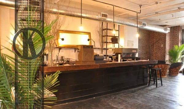 The bar at Kave - design by Cl-oth