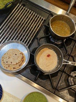 Halwa and daal
