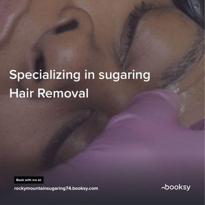 Sugaring hair removal is 100% natural method of extracting hair.