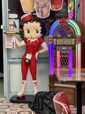 Betty Boop and the juke box playing some great music