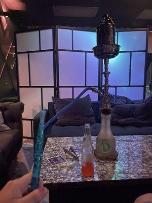 Fanta orange with blue mist hookah