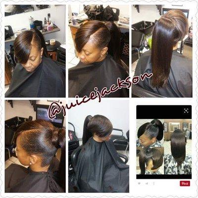 Quick Weave ponytail.