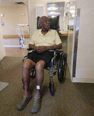 My sweet grandpa staying at Sharmar.