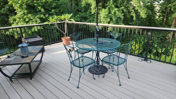 The deck is my happy place morning, noon, and night.