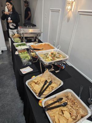 Catering on the far right