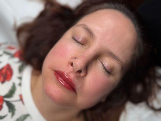 Lip Blush, a light dusting of color.