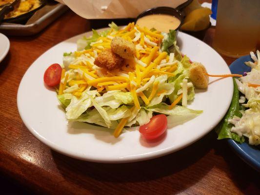 Now this is believe it or not, the house salad. Huge galore