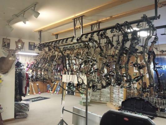 Inside archery shop