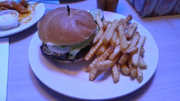 California burger and fries