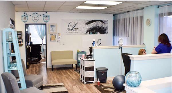 Relax in a cozy recliner while getting your lashes