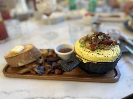 Savory Soufflé with Bacon Pepper Jam