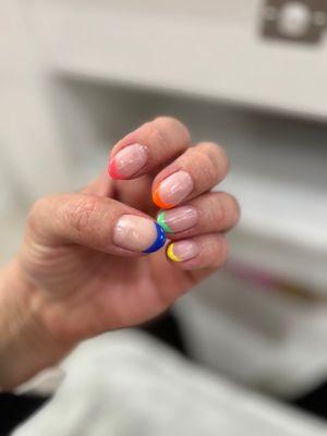 Love my colorful French tips!
