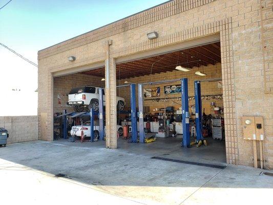 Work bays and main garage area