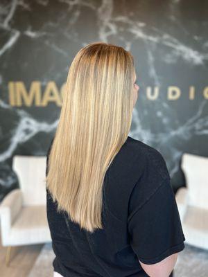 Natural blonde balayage