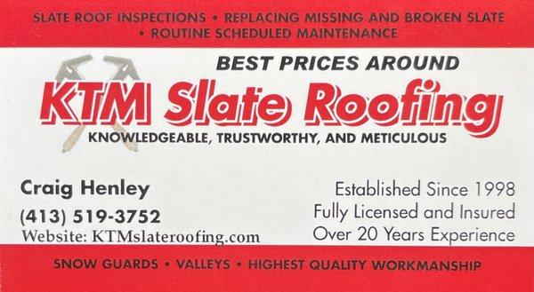 KTM Slate Roofing