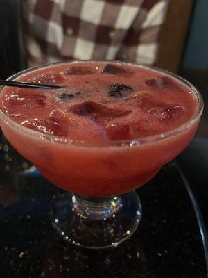 Agave bramble with bourbon instead of agave spirit and with lime juice