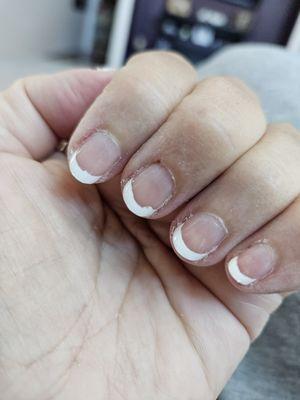 Is this what you'd expect freshly manicured nails to look like?