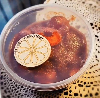 My fav peach rings w chamoy