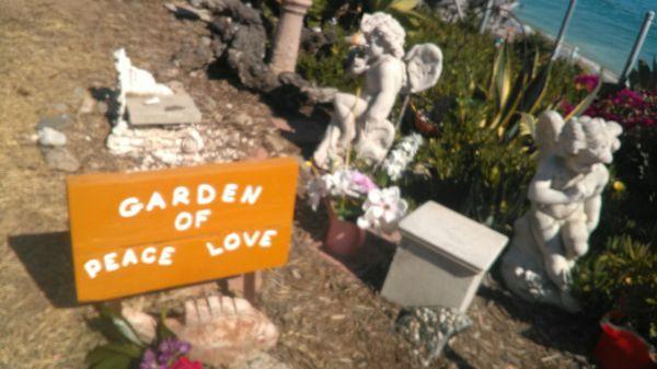 AIDS Memorial Garden Laguna Beach known also as Garden of Peace & Love, a labor of love by Michel Martenay.
