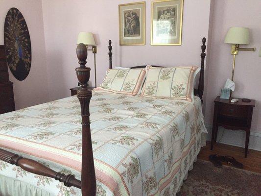 Rose room, comfortable room and has a nice shared attached porch.