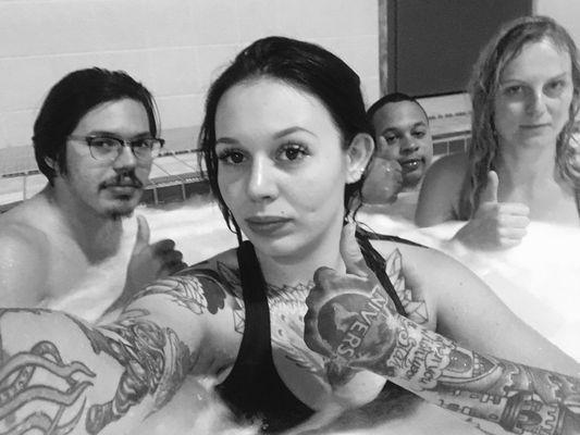Fun times in the hot tub