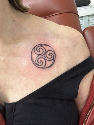 Custom designed Triskel/Celtic symbol.