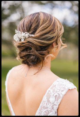 My wedding hair done by Sara