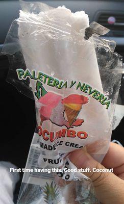 Coconut popsicle. Just love it!