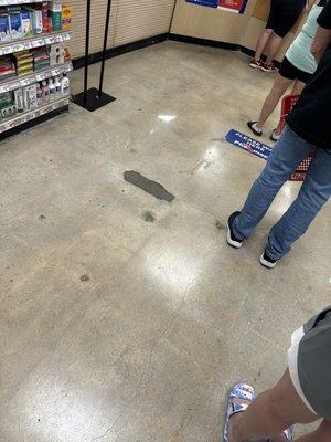 payment is causing delays.   Maybe if there was a separate line for prepaid (making it faster for everyone).