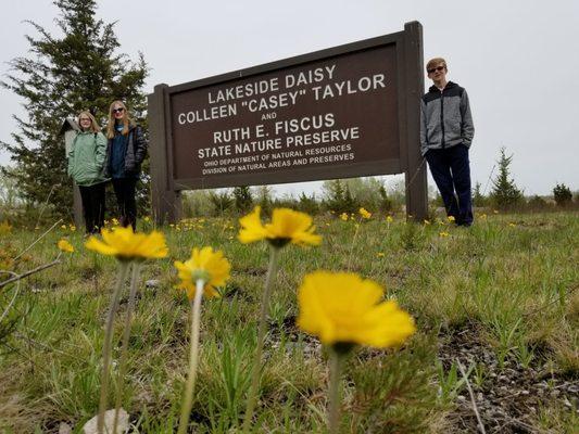 Entrance sign at the nature preserve.