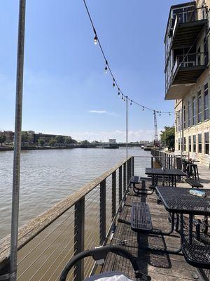 Waterfront outdoor seating