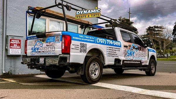 Commercial design and Fleet wrap for Skywood landscaping