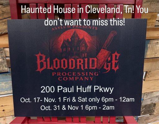 Sign at the old JCPenny salon entrance.