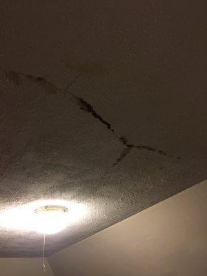 Water leaking on ceiling