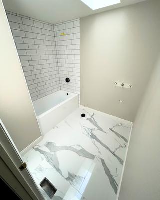 Large Marble Look Porcelain Floor Tile - Ceramic Shower Tile
