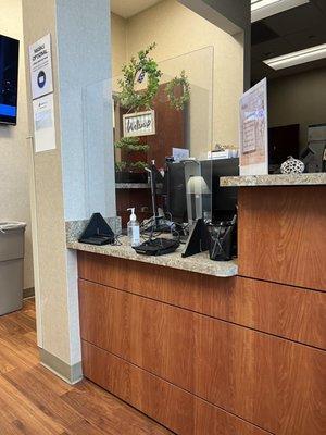 Inside the waiting area for patients