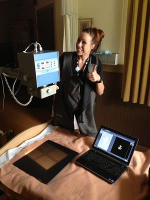 Lead Technologist Dawn from Pacific Mobile Imaging with their new "state of the art" Wireless DR detector!