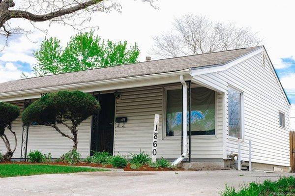 Concrete driveway repair we completed.