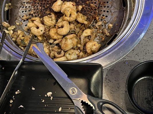 Garlic Shrimp and Garlic Chicken