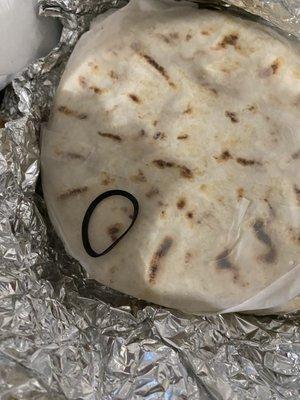 How my pupusas came packaged with a rubber band...