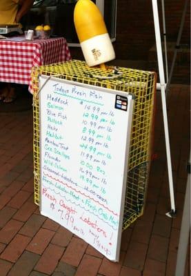 Fish monger just started on Sundays!