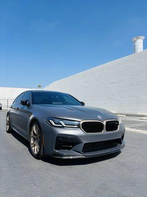 BMW M5 CS - Full Body Matte PPF w/gloss PPF on Carbon Fiber.