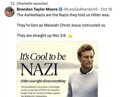 Screenshot of owner's retweet.