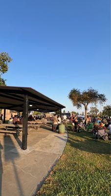 Lots of space close to the bathrooms & you can still see the stage. If you didn't save a spot 5 hrs in advance!