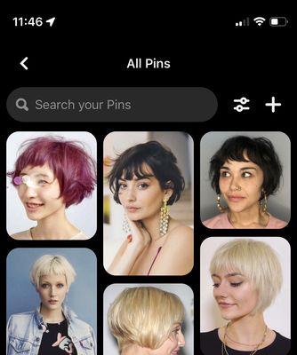 I showed MeiLing the first picture as what I wanted for my hair.