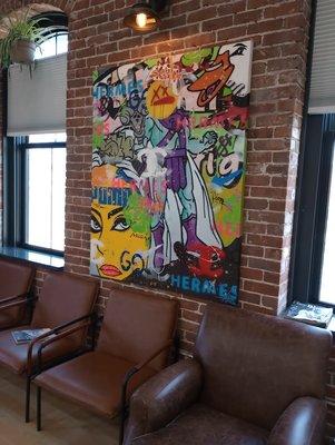 Nice barbershop. Comfortable leather chairs.