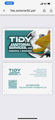 Tidy janitorial services