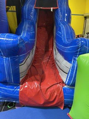 Partially inflated slide, material was filthy - common for most areas of this business.