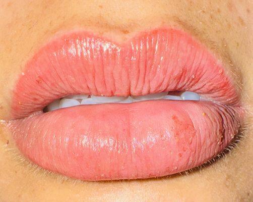 Natural permanent lip blush makeup