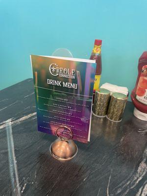 Picture of drink menu